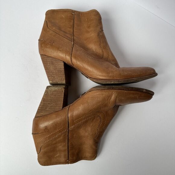 Frye Reina Western Desert Leather Bootie Size 8.5 - Picture 4 of 10
